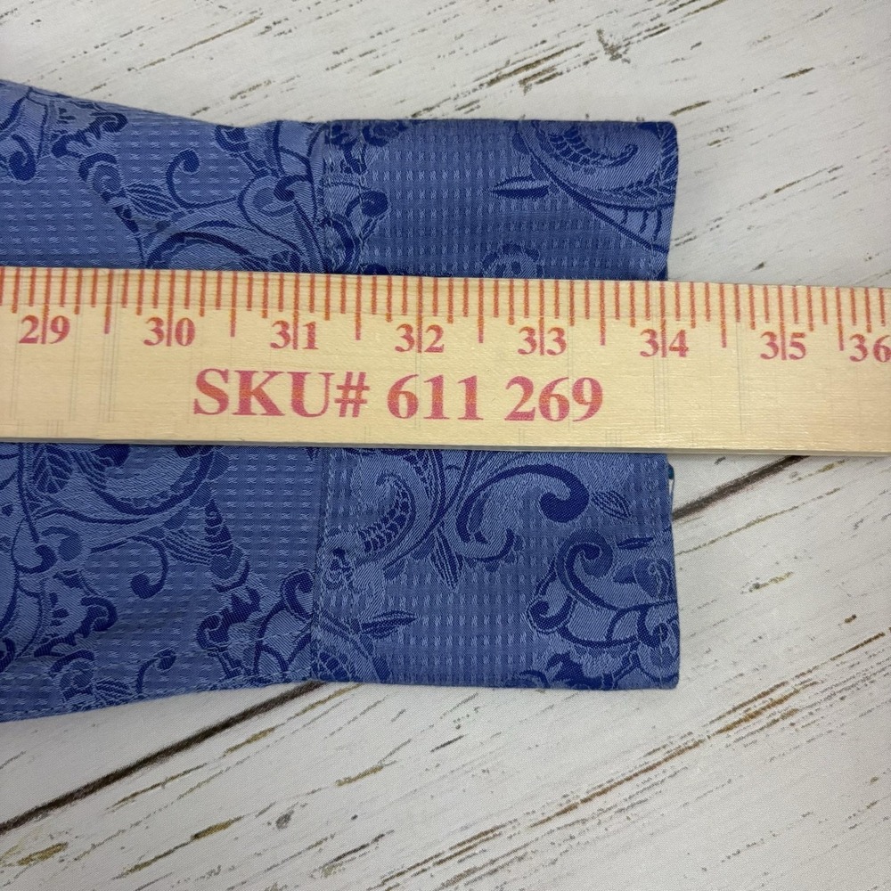 Robert Graham Paisley Shirt Mens L Blue Button-Up Long Sleeve Contrast Cuff - Picture 10 of 10